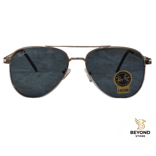 Lentes de sol aviador montura dorada lentes negros G-15 Black Edition unisex protección UV Beyond Store